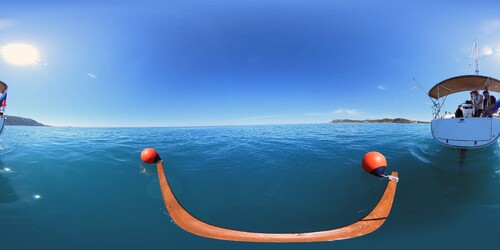 Тренировка швартовки яхты в море