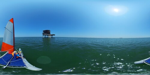 Платформа в море у Голубицкой